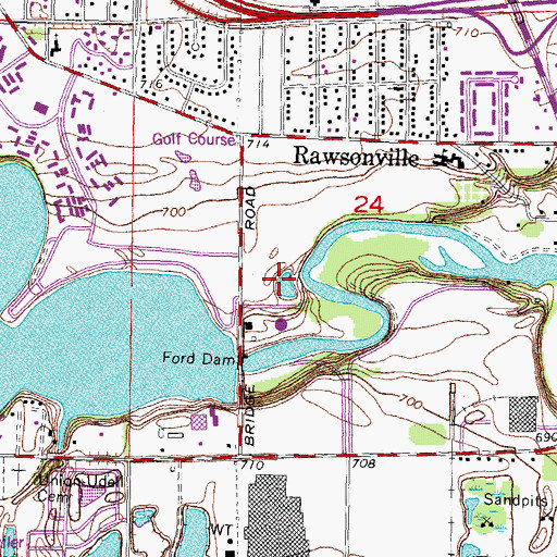 Topographic Map of North Hydro Park, MI