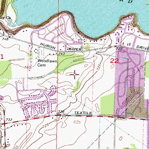 Topographic Map of Ford Heritage Park, MI