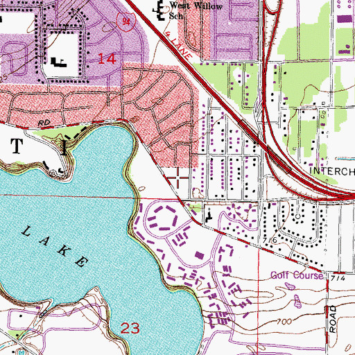 Topographic Map of Lakeview Park, MI