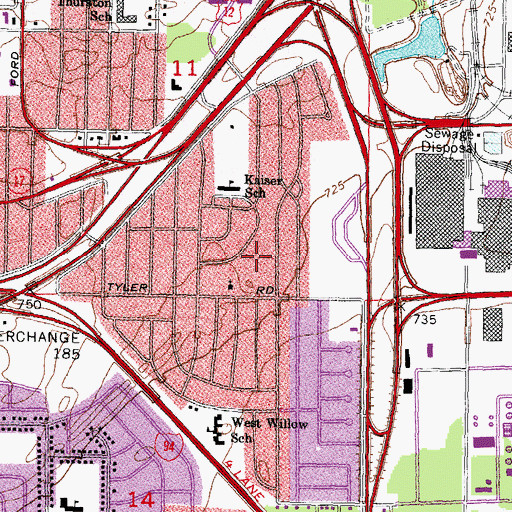 Topographic Map of West Willow Park, MI
