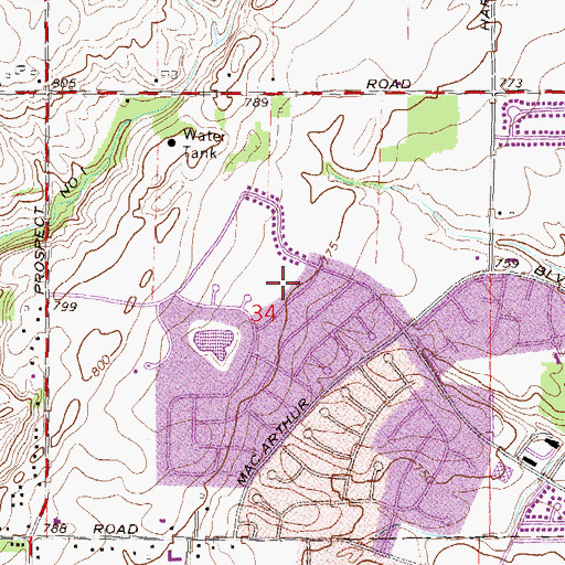 Topographic Map of Norfolk Park, MI