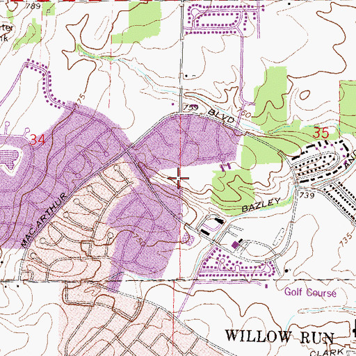Topographic Map of Community Park, MI