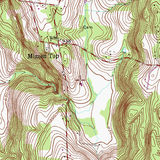 Topographic Map of The Hill Farm, NY
