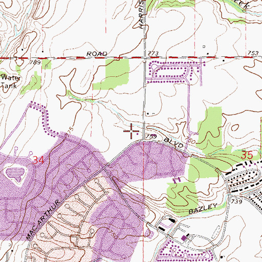 Topographic Map of Fireman's Park, MI