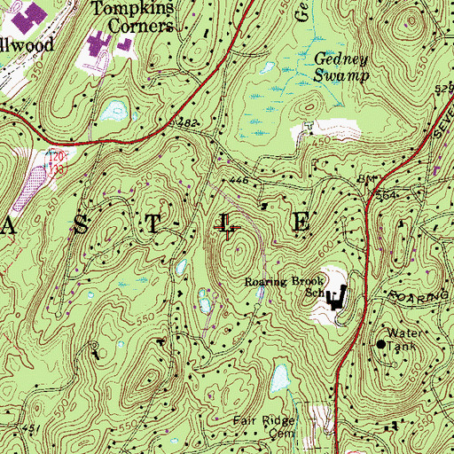 Topographic Map of La Lanterne, NY