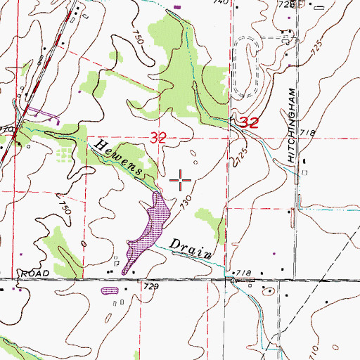Topographic Map of Hewens Creek Park, MI