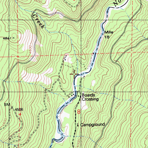Topographic Map of Mill Creek, CA