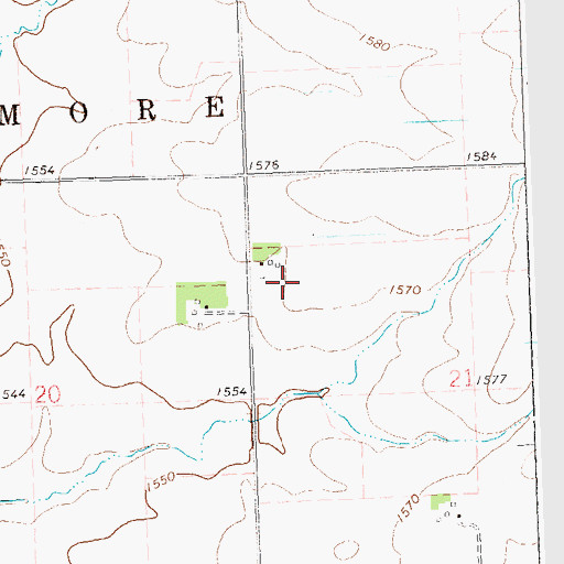 Topographic Map of Knips Hog Farms, MN