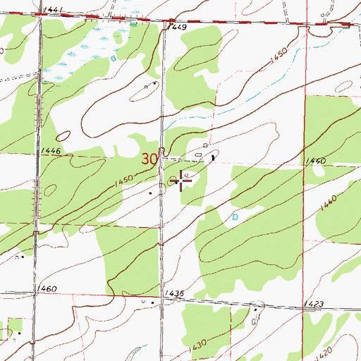 Topographic Map of Maple Ridge Stock Farm, MN