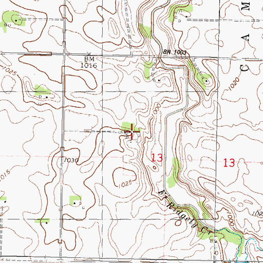 Topographic Map of Nosbush Dairy, MN