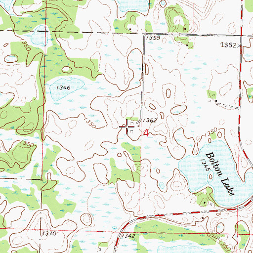 Topographic Map of Sabbin Dairy Farm, MN