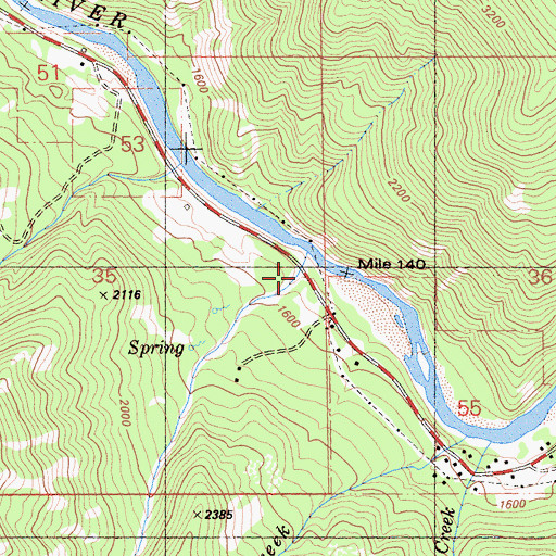 Topographic Map of Mill Creek, CA