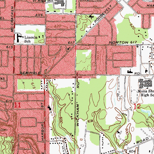 Topographic Map of Norton Shores Fire Department Station 1, MI