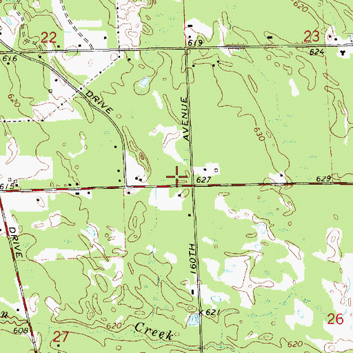 Topographic Map of Port Sheldon Fire Department, MI