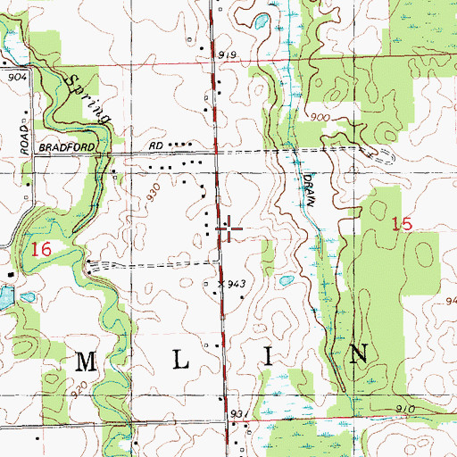 Topographic Map of Hamlin Township Fire Rescue, MI