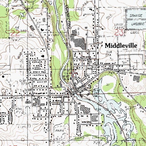 Topographic Map of Thornapple Township Fire and Emergency Services, MI