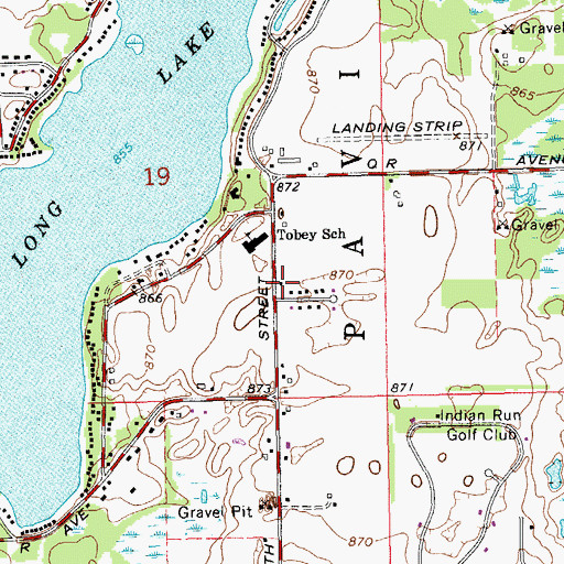 Topographic Map of Pavilion Township Fire Department Station 2, MI