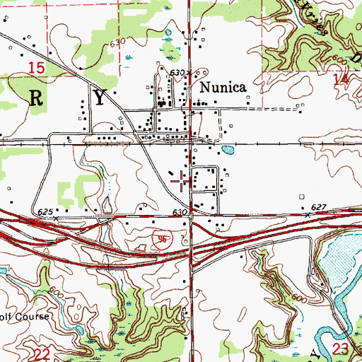 Topographic Map of Crockery Township Fire Department, MI