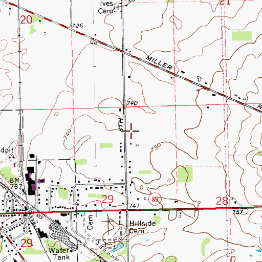 Topographic Map of Gun Plain Charter Township Fire Department, MI