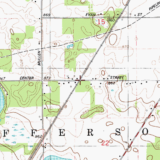 Topographic Map of Edwardsburg Fire Department North Station, MI