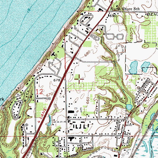 Topographic Map of Benton Charter Township Fire Department Station 2, MI