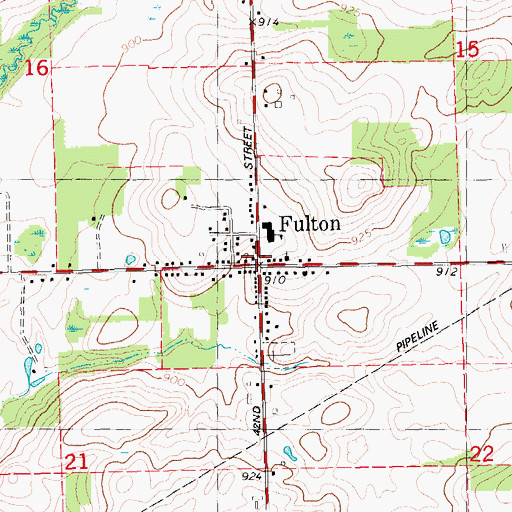 Topographic Map of South Kalamazoo County Fire Authority Station 3, MI