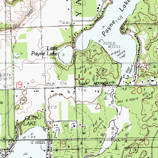 Topographic Map of Yankee Springs Township Fire Department, MI