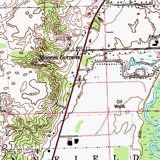 Topographic Map of Pennfield Township Fire Department Station 1, MI