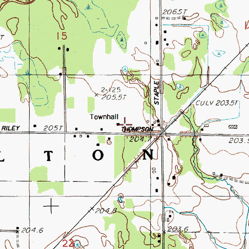 Topographic Map of Dalton Township Fire Department, MI