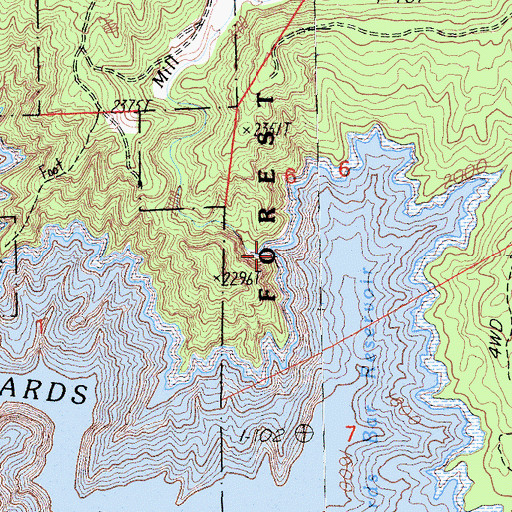 Topographic Map of Mill Creek, CA