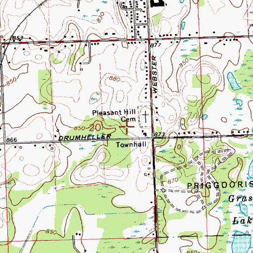 Topographic Map of Bath Charter Township Fire Department, MI