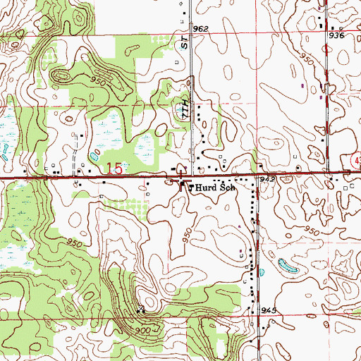 Topographic Map of Oshtemo Township Fire Department Station 1 Headquarters, MI