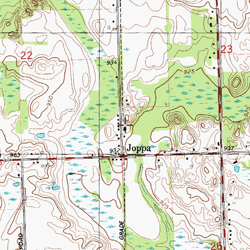 Topographic Map of Leroy Township Fire Department, MI