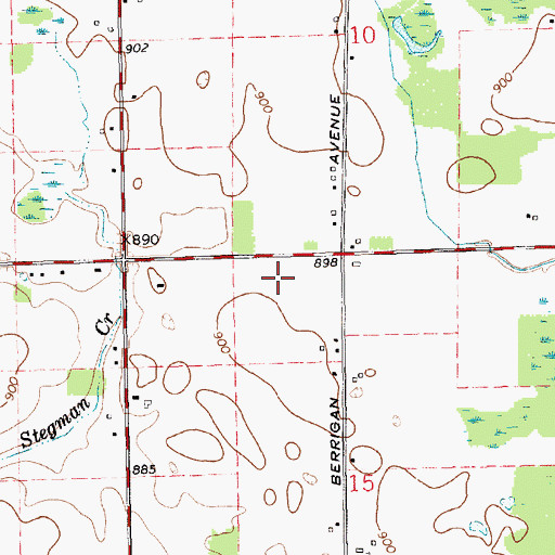 Topographic Map of Courtland Fire Department, MI