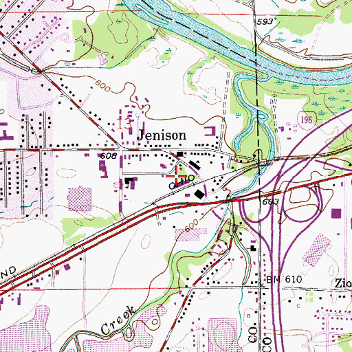 Topographic Map of Georgetown Township Fire Department Station 2, MI