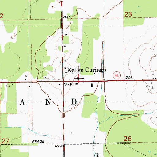 Topographic Map of Moorland Township Fire Department, MI