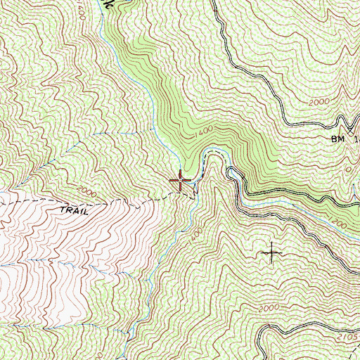 Topographic Map of Mill Creek, CA
