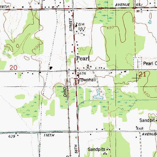 Topographic Map of Clyde Township Fire Department, MI