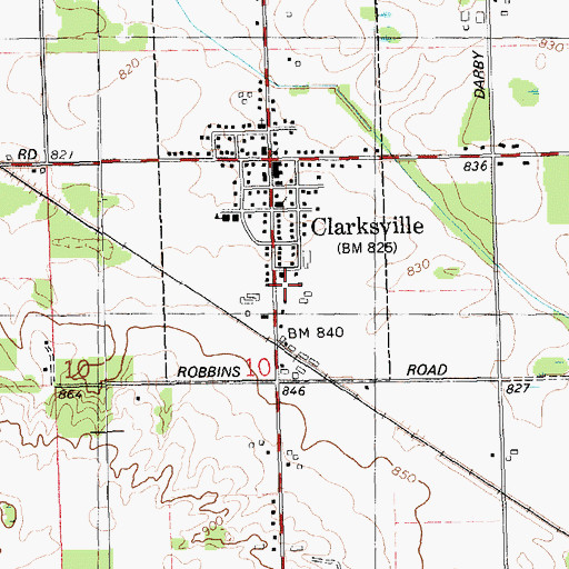 Topographic Map of Campbell Township Fire Department, MI