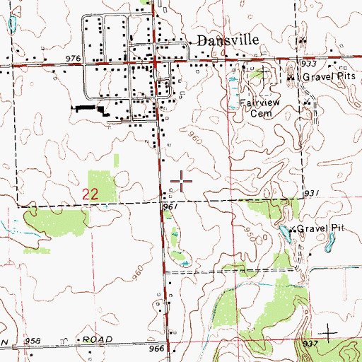 Topographic Map of Ingham Township Fire Department, MI