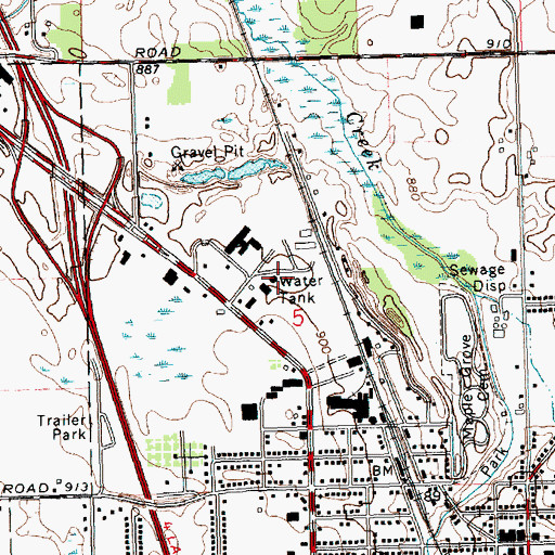 Topographic Map of Mason Fire Department Station 2, MI