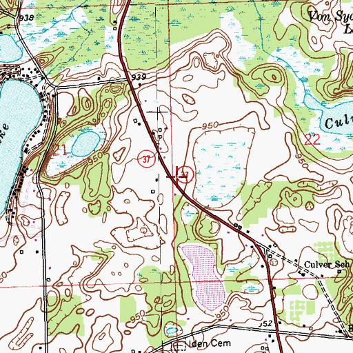 Topographic Map of Johnstown Township Fire Department, MI