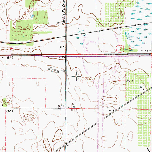 Topographic Map of Bertrand Township Fire Department Station 2, MI