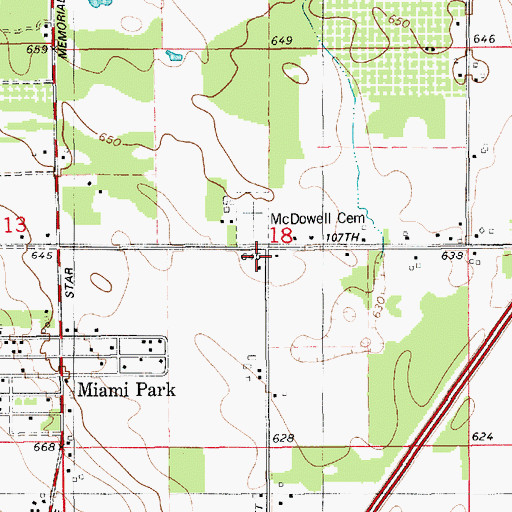 Topographic Map of South Haven Area Emergency Services Station 1 Headquarters, MI