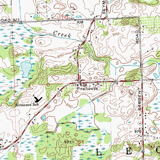 Topographic Map of Leoni Township Fire Department Station 2, MI