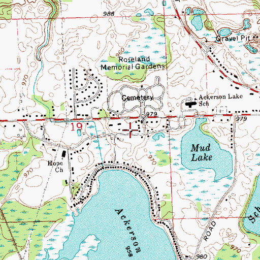 Topographic Map of Napoleon Township Fire Department Station 2, MI