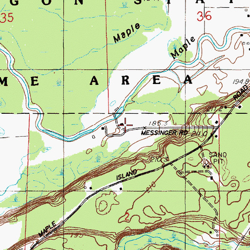 Topographic Map of Michigan Department of Natural Resources Muskegon Field Office, MI