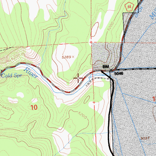 Topographic Map of Mill Creek, CA