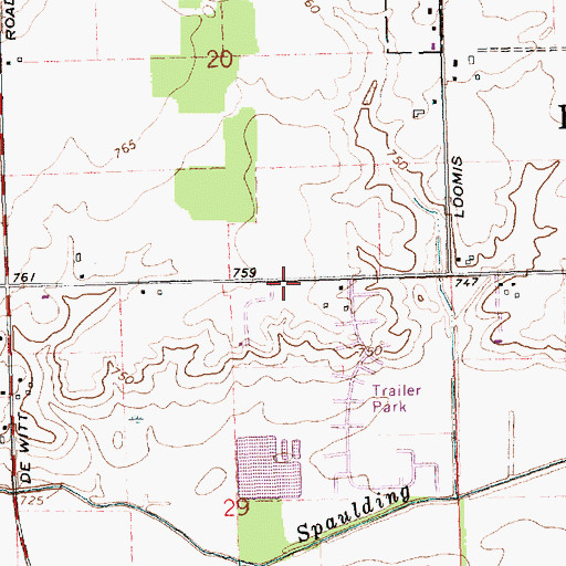 Topographic Map of Clinton Area Fire and Rescue Station 2, MI