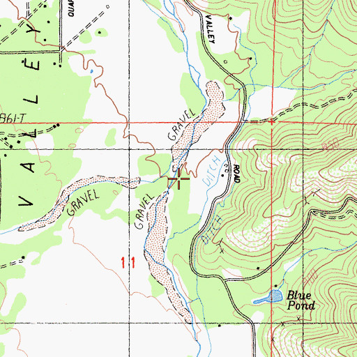 Topographic Map of Mill Creek, CA